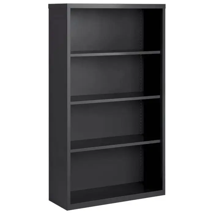 Exclusive Offer Lorell Fortress Series Steel Bookcase, 4 Shelves, 34-1/2x 12-5/8 x 30 Inches, Charcoal